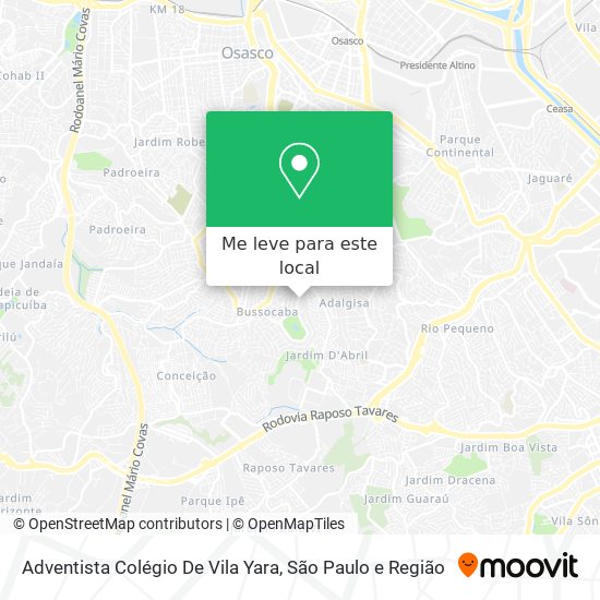 Adventista Colégio De Vila Yara mapa