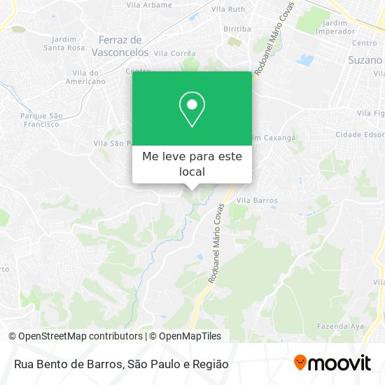 Rua Bento de Barros mapa