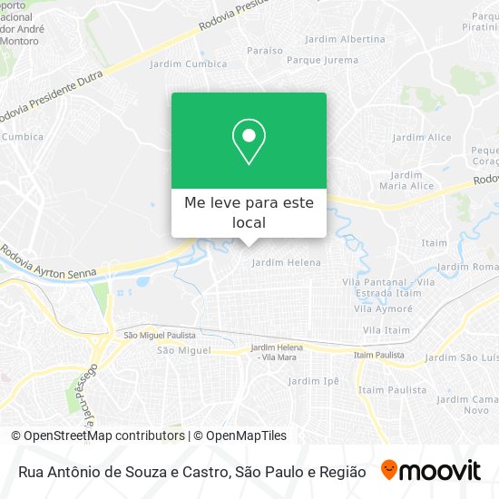 Rua Antônio de Souza e Castro mapa