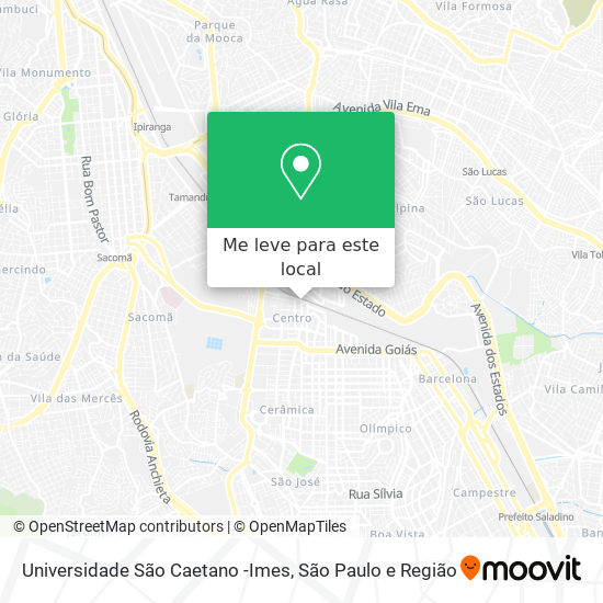 Universidade São Caetano -Imes mapa