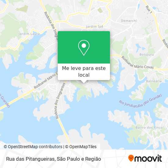 Rua das Pitangueiras mapa