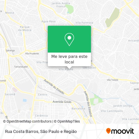 Rua Costa Barros mapa