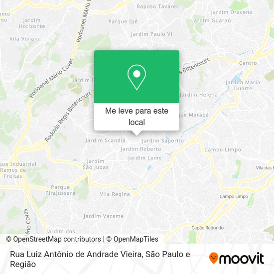 Rua Luiz Antônio de Andrade Vieira mapa