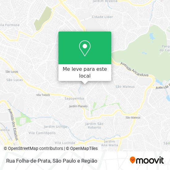 Rua Folha-de-Prata mapa