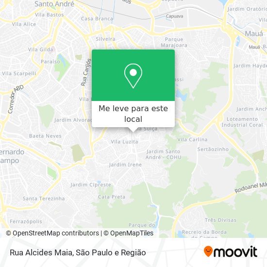 Rua Alcides Maia mapa