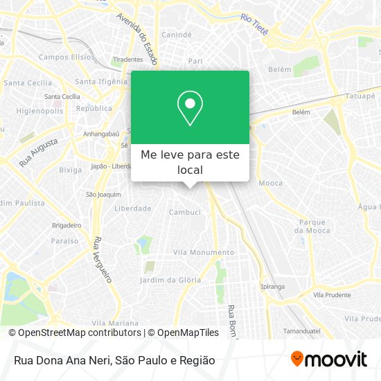 Rua Dona Ana Neri mapa