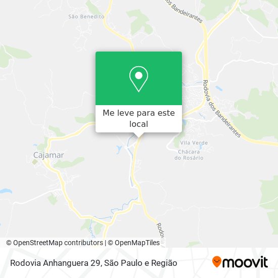 Rodovia Anhanguera 29 mapa