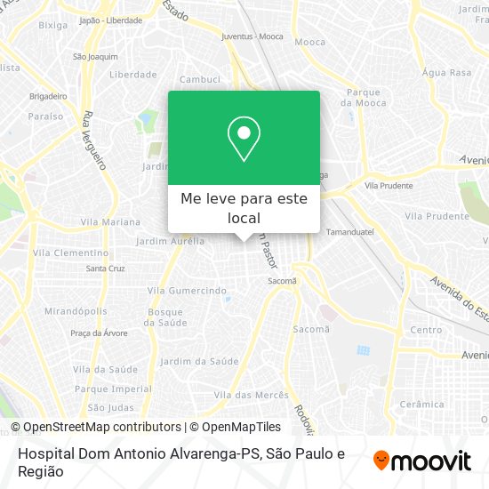 Hospital Dom Antonio Alvarenga-PS mapa