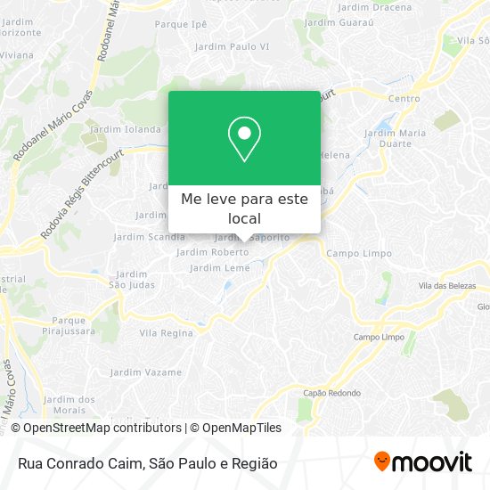 Rua Conrado Caim mapa
