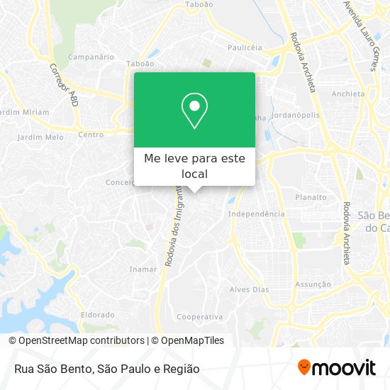 Rua São Bento mapa