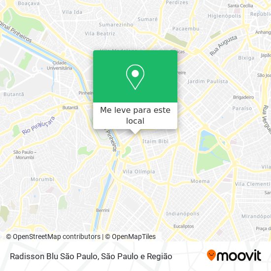 Radisson Blu São Paulo mapa