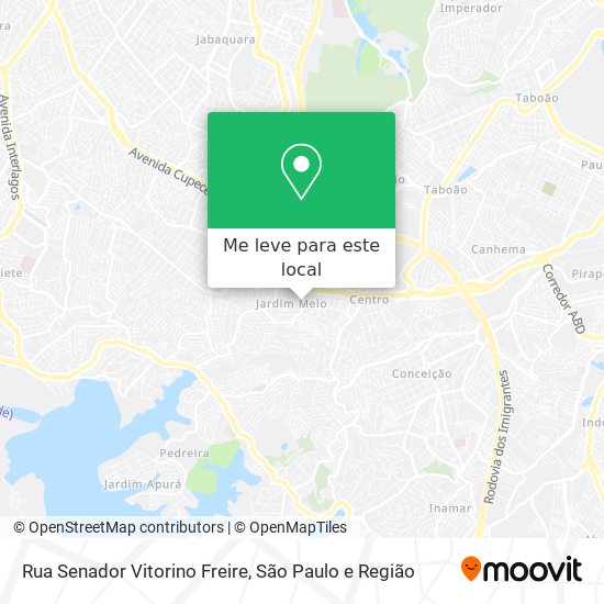 Rua Senador Vitorino Freire mapa