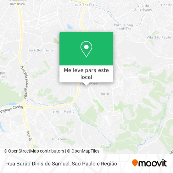 Rua Barão Dinis de Samuel mapa