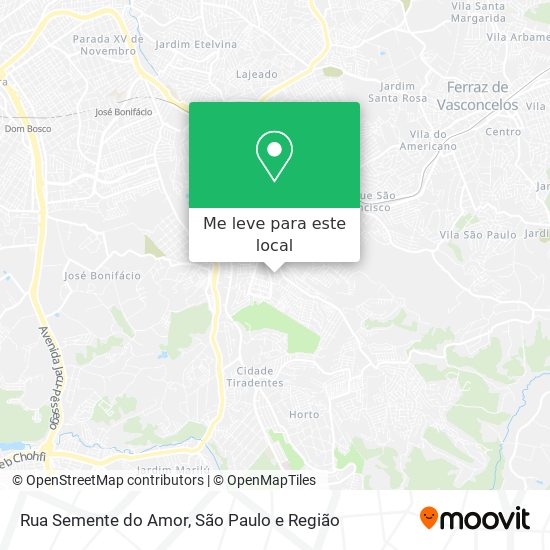 Rua Semente do Amor mapa