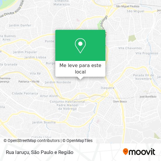 Rua Iaruçu mapa
