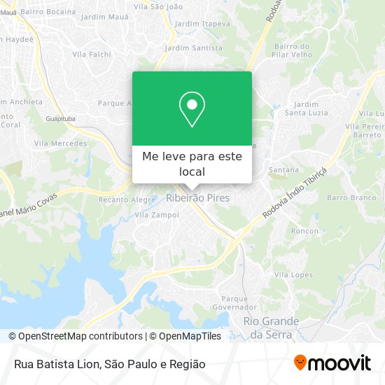 Rua Batista Lion mapa