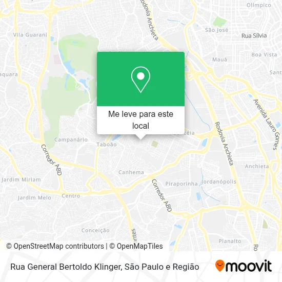 Rua General Bertoldo Klinger mapa