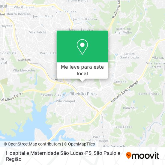 Hospital e Maternidade São Lucas-PS mapa