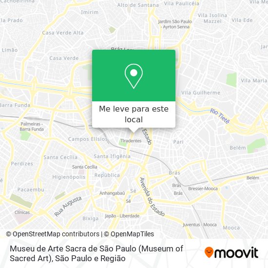 Museu de Arte Sacra de São Paulo (Museum of Sacred Art) mapa