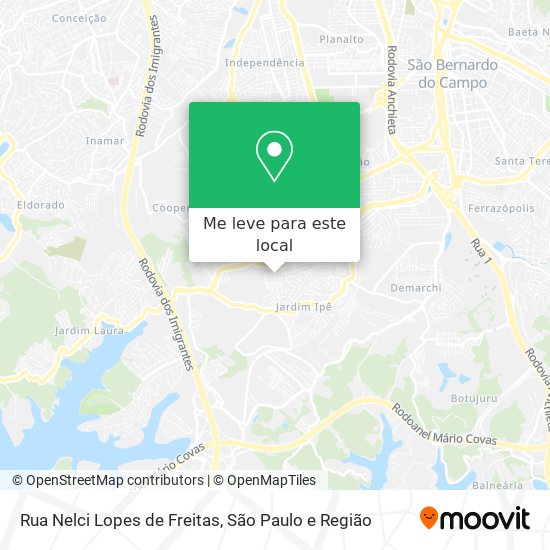 Rua Nelci Lopes de Freitas mapa