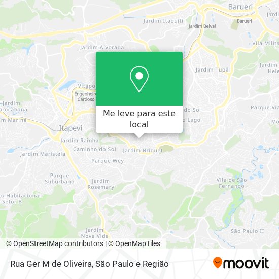Rua Ger M de Oliveira mapa