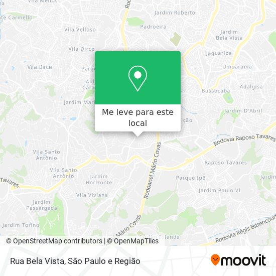 Rua Bela Vista mapa