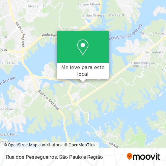 Rua dos Pessegueiros mapa