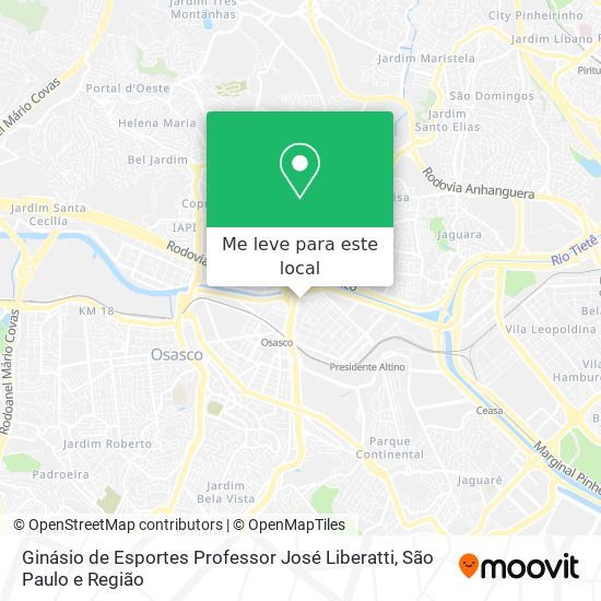 Ginásio de Esportes Professor José Liberatti mapa