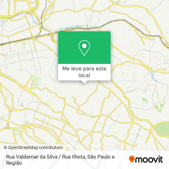 Rua Valdemar da Silva / Rua Ilhota mapa