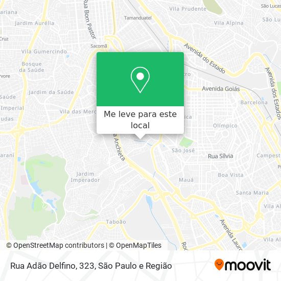 Rua Adão Delfino, 323 mapa