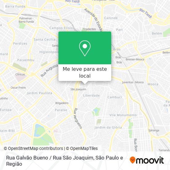 Rua Galvão Bueno / Rua São Joaquim mapa