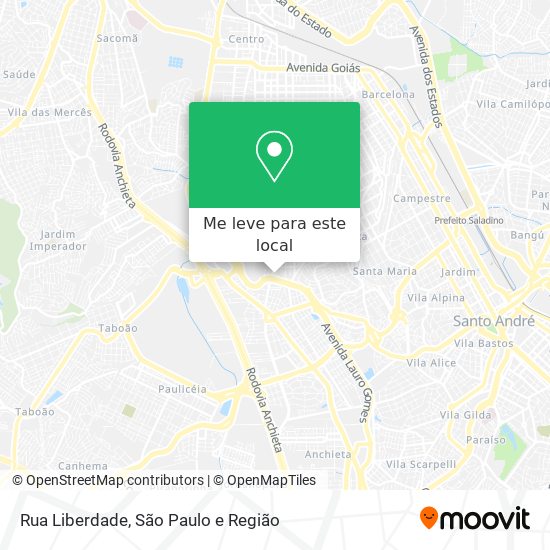 Rua Liberdade mapa