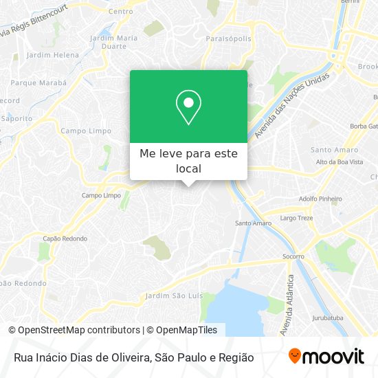 Rua Inácio Dias de Oliveira mapa