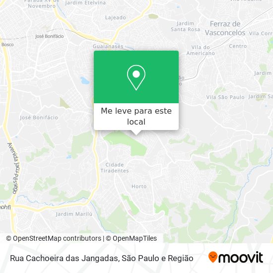 Rua Cachoeira das Jangadas mapa