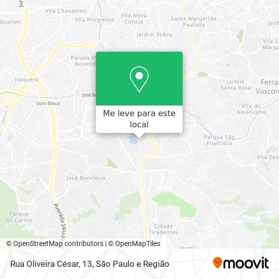 Rua Oliveira César, 13 mapa
