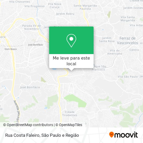 Rua Costa Faleiro mapa