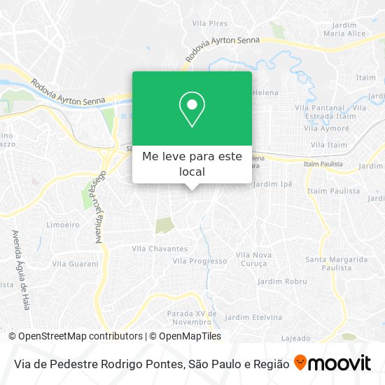 Via de Pedestre Rodrigo Pontes mapa