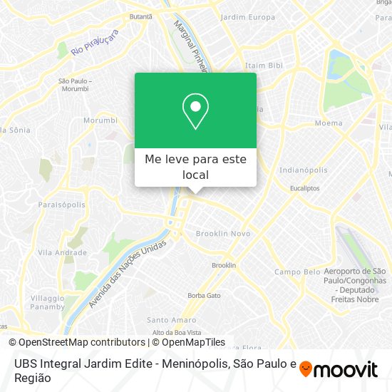 UBS Integral Jardim Edite - Meninópolis mapa