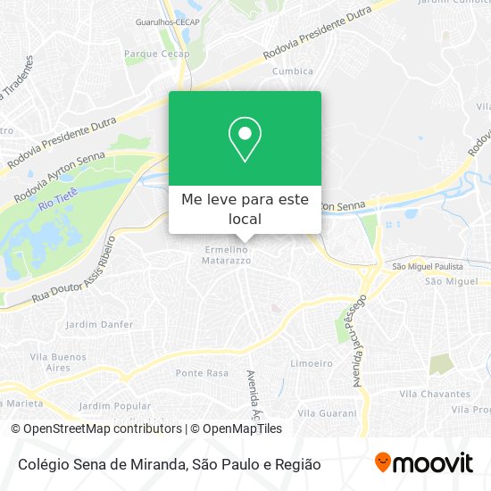 Colégio Sena de Miranda mapa