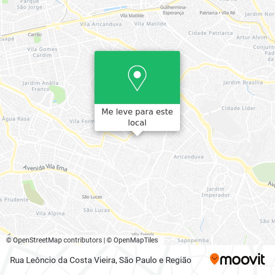 Rua Leôncio da Costa Vieira mapa