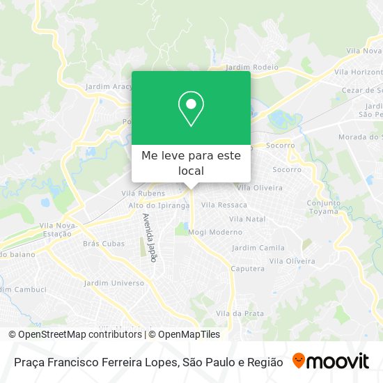 Praça Francisco Ferreira Lopes mapa
