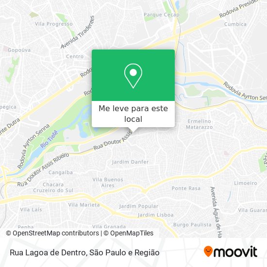 Rua Lagoa de Dentro mapa