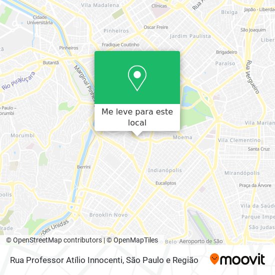 Rua Professor Atílio Innocenti mapa