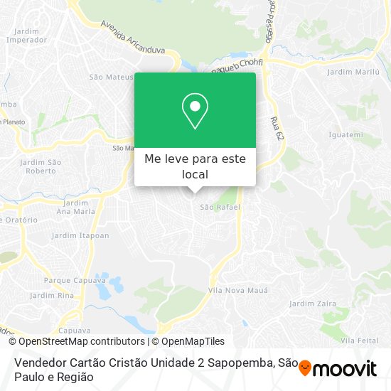 Vendedor Cartão Cristão Unidade 2 Sapopemba mapa