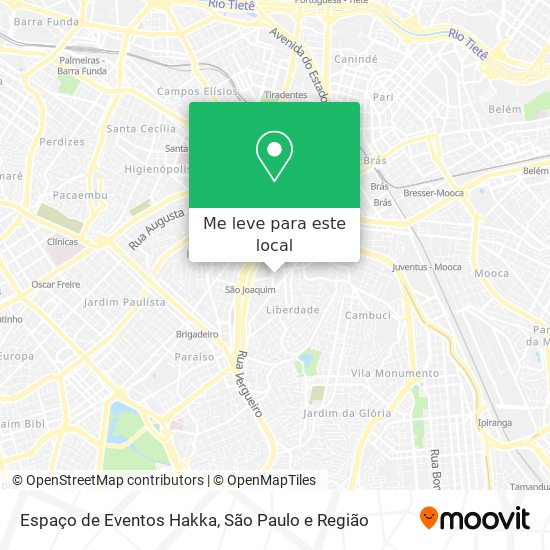 Espaço de Eventos Hakka mapa