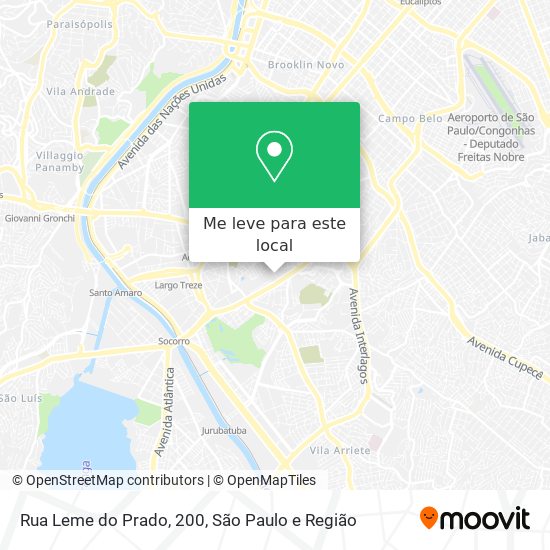 Rua Leme do Prado, 200 mapa