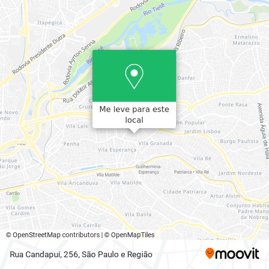 Rua Candapuí, 256 mapa