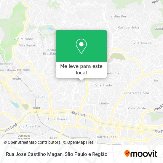 Rua Jose Castilho Magan mapa