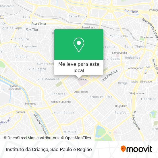 Instituto da Criança mapa