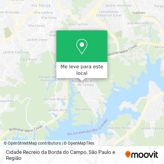 Cidade Recreio da Borda do Campo mapa